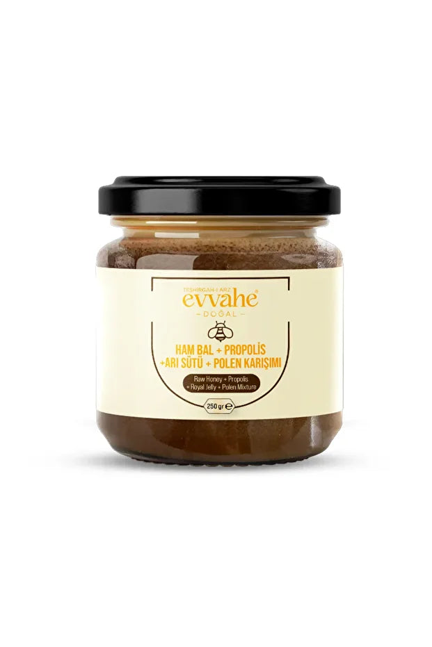 Arı Sütü + Propolis + Polen + Ham Bal Karışımı 240gr